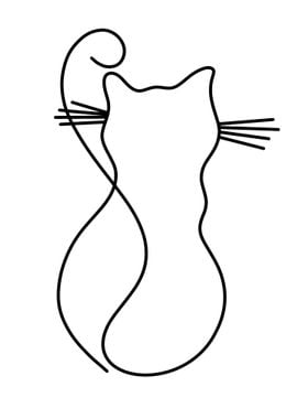 Cat line art