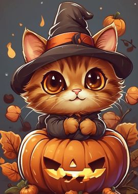 Cute Halloween Cat