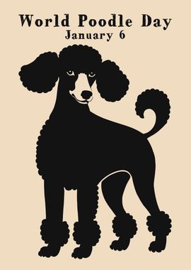 Black Poodle Art