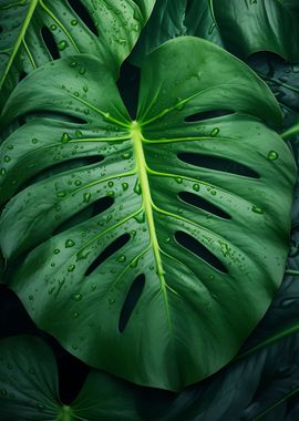 Monstera Green Leaf