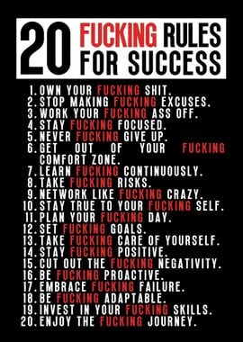 20 Rules For Success