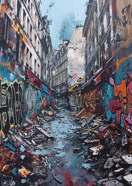 Paris France Graffiti