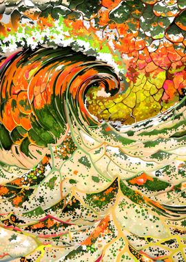 Abstract Art Ocean Waves