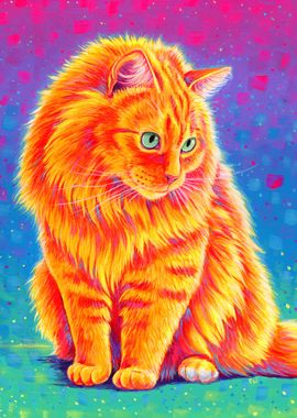 Vibrant Orange Tabby Cat