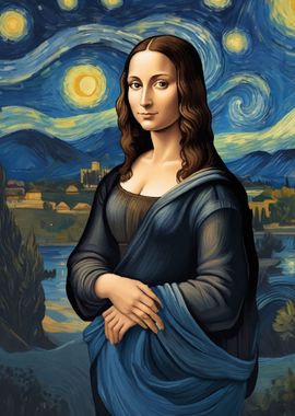 Mona Lisa x Starry Night