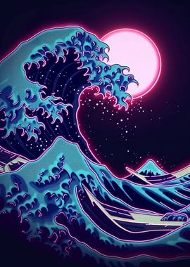 Hoksau wave Neon in moon