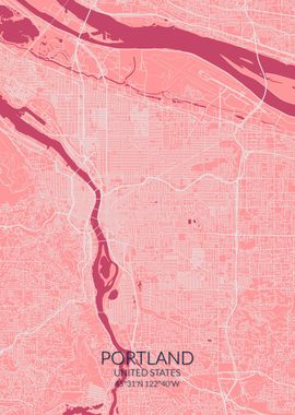 Portland Pink Rose Map