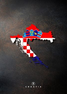 croatia flag maps