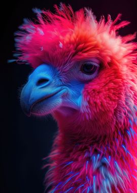 Lama in neon