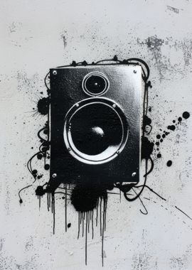 Grunge Speaker Street Art