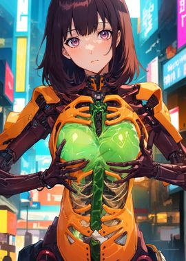 Anime Cybernetic  Girl