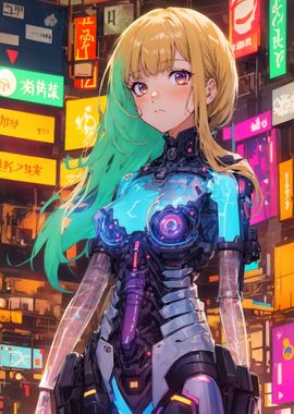 Anime Cybernetic  Girl