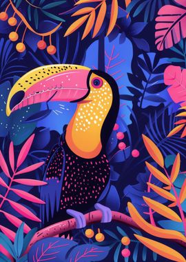 Toucan Abstract Flat