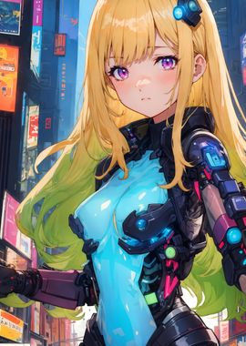 Anime Cybernetic  Girl