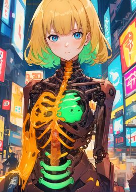 Anime Cybernetic  Girl