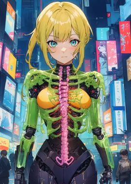 Anime Cybernetic  Girl