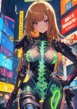 Anime Cybernetic  Girl