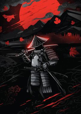 Japan Red samurai