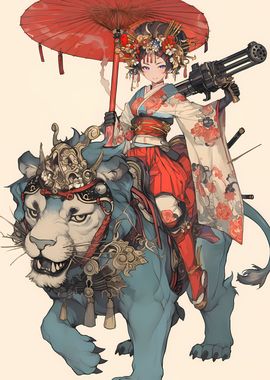 Lion Geisha Rider