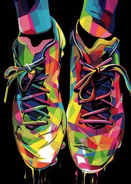 Soccer Shoes Wpap Art