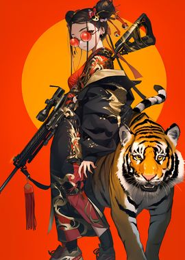 Tiger Guardian Geisha