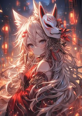 Fox Mask Anime Girl