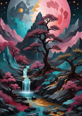 Waterfall landscape