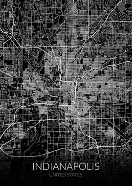 Indianapolis Black Map