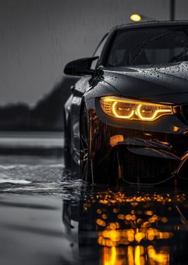 black car BMW M4 F82