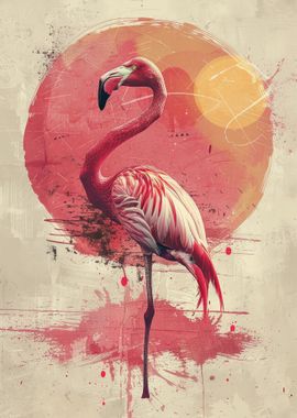 Watercolor Flamingo