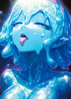 Sexy Blue Slime Girl