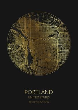 Portland Black Gold Map