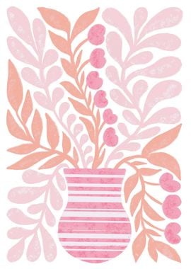 Pink Vase Branches