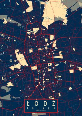 Lodz City Map Poland Hope