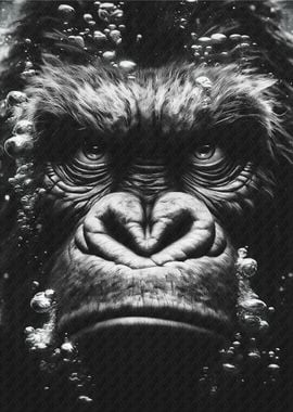 Gorilla angry