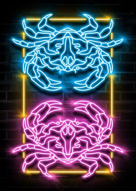 CRABS NEON SIGN ART