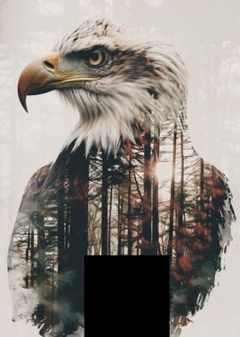 Bald Eagle Double Exposure