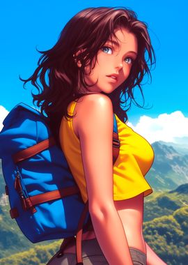 Hiking Backpack Girl