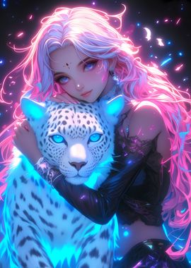 Neon Leopard Girl