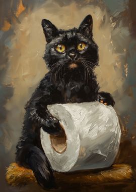 Funny Cat Toilet Paper