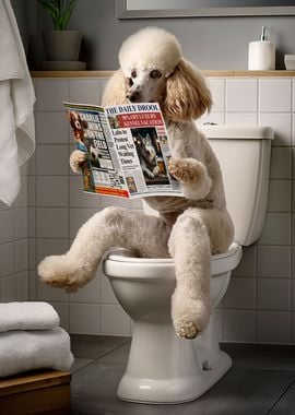 Poodle on the Toilet