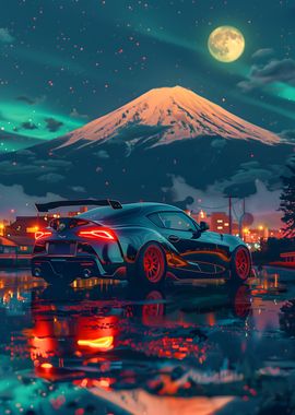 Toyota Supra moon Fuji