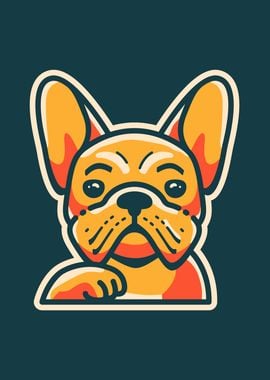 french bulldog pop art pos