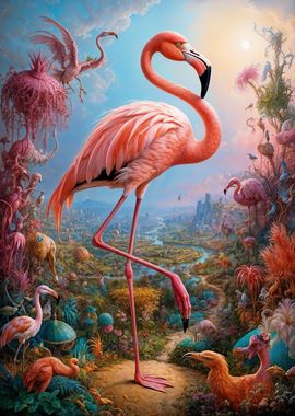 Fantastical Pink Flamingo