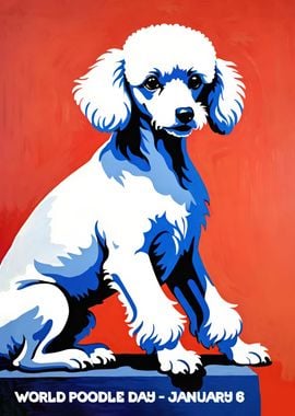 Cute Poodle Dog Poster