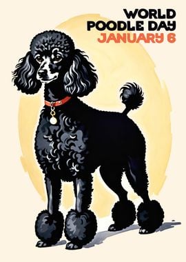 Cute Poodle Dog Poster