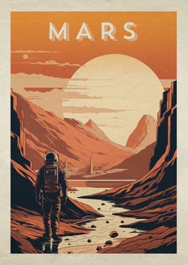 Mars colony astronaut