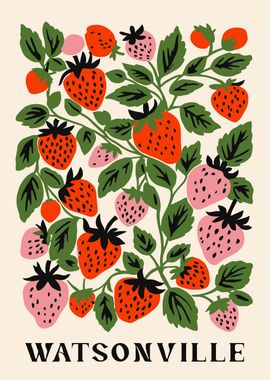 Retro Strawberry Wall Art