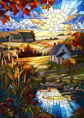 Stained Glass Countryside