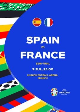 1/2 Spain vs France